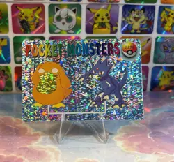 Pokemon Holo Psyduck Evolution Vintage Pocket Monsters Prism Sticker 1998 - Image 1