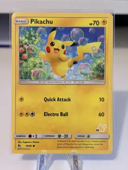 Pikachu 19/68 NM PIKACHU STAMPED 2019 Pokemon TCG Deck Promo #55 Z15 - Image 1