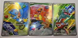 Pokemon TCG First Partner Illustration Collection Series 1 Kanto GEN 1 Starters - Image 1