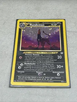 Pokemon Hundemon 8/64 Holo German LP+ With Swirl - Image 1