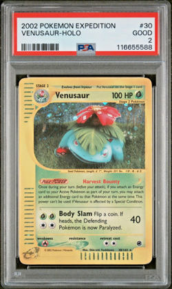 PSA 2 2002 Expedition Venusaur Holo Foil 30/165 WOTC E-Reader Series Pokemon - Image 1