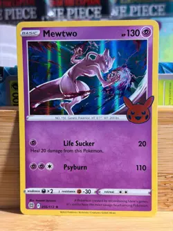 MEWTWO 24/30 Trick or Trade 2022 Stamp Pokemon TCG NM - Image 1
