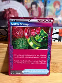 UNFAIR STAMP 165/167 Twilight Masquerade ACE SPEC Rare Holo Pokemon TCG NM - Image 1