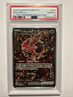 PSA 10 GEM MINT Oricorio Ex MEP 024 Black Star PROMO Pokemon Mega Evolution - Image 1