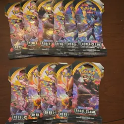 Pokemon Sword & Shield Rebel Clash Booster Packs 11x English TCG - Image 1