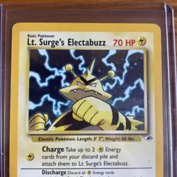 Pokemon Lt. Surge’s Electabuzz 6/132 Holo Gym Heroes – LP - Image 2