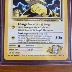Pokemon Lt. Surge’s Electabuzz 6/132 Holo Gym Heroes – LP - Image 3