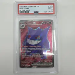 2024 Pokemon Temporal Forces Gengar EX Ultra Rare 193/162 PSA 9 MINT - Image 1