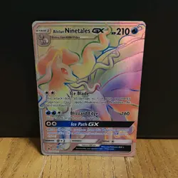 Pokemon TCG Alolan Ninetales GX Guardians Rising 150/145 Secret Holo 210HP - Image 1