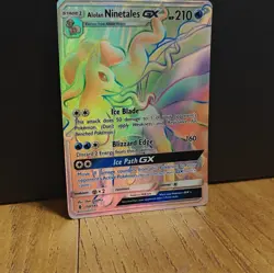 Pokemon TCG Alolan Ninetales GX Guardians Rising 150/145 Secret Holo 210HP - Image 2