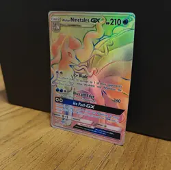 Pokemon TCG Alolan Ninetales GX Guardians Rising 150/145 Secret Holo 210HP - Image 3