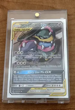 Pokemon TCG Muk & Alolan Muk GX Tag Team Alternate Full Art 197/214 - Image 1