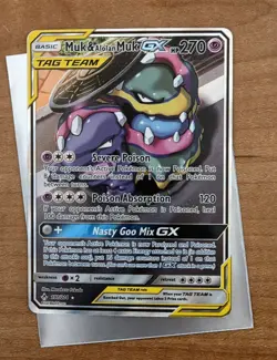 Pokemon TCG Muk & Alolan Muk GX Tag Team Alternate Full Art 197/214 - Image 2