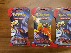 Pokemon - TCG Destined Rivals Sleeved Booster Pack Sealed (4 packs) - Image 1