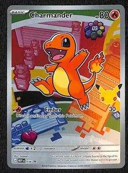 Pokemon Charmander 038 First Partner Promo Misprint Error Crimp - Image 1