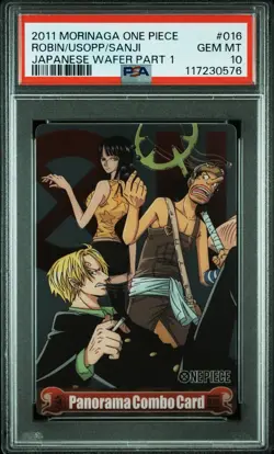 2011 Morinaga One Piece Robin Usopp Sanji Japanese Wafer Part1 016 PSA10 - Image 1