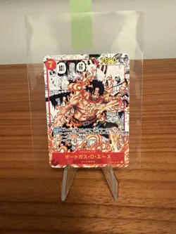 Holo Ace OP02-013 Mini Manga Alt Art Perforate Jap One Piece Card Raw - Image 1