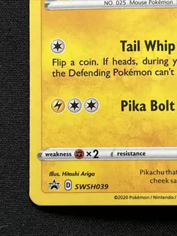 Pokemon TCG Pikachu SWSH039 Holo General Mills Promo 25th Anniversary NM - Image 2