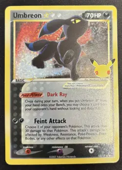 Pokemon TCG: Umbreon Gold Star 17/17 Celebrations 25th Anniversary NM - Image 1