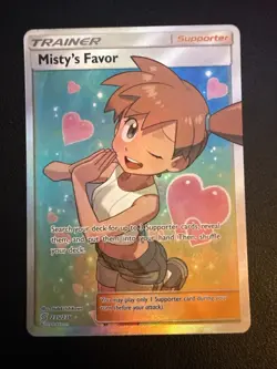 Pokemon TCG Unified Minds Misty's Favor (Full Art) 235/236 NM Amazing Condition - Image 2