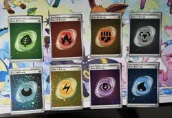 Pokemon Scarlet & Violet 151 - Holo Energy - Complete Set Of 8 w/ Swirls - Image 1