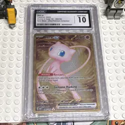 Pokemon TCG Mew ex 205/165 Scarlet & Violet 151 Gold Metal Ultra-Premium CGC 10 - Image 1