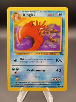 1999 Pokemon Fossil Kingler #38 VLP - Image 1