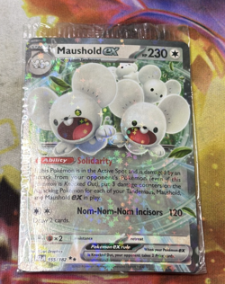 Pokemon TCG Maushold ex Paradox Rift 155/182 Holo Double Rare Sealed - Image 1