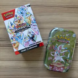 Pokemon Prismatic Evolutions Booster Bundle + Sylveon Mini Tin - New & Sealed - Image 1
