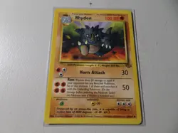 Pokemon TCG Rhydon Jungle 45/64 Regular Unlimited Uncommon - Image 1
