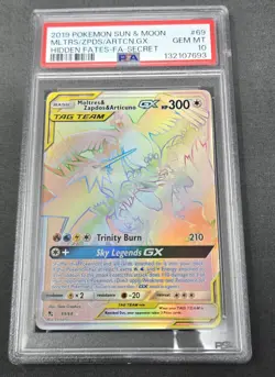 2019 Pokemon Sun & Moon Hidden Fates FA-Secret #69 MLTRS/ZPDS/ARTCN.GX PSA 10 - Image 1