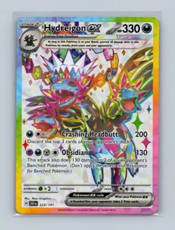 Hydreigon ex 223/191 Ultra Rare Surging Sparks Pokemon Lightly Played - Image 1