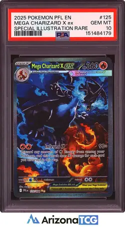 Pokemon 2025 Mega Charizard X ex 125/094 SIR Phantasmal Flames GEM MINT PSA 10 - Image 1