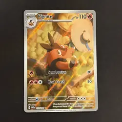 Pokemon White Flare Pignite Illustration Rare 97/86 NM! Freshly pulled! - Image 1