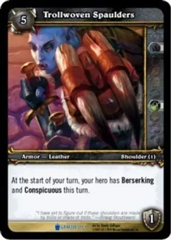 Trollwoven Spaulders - Crafted - World of Warcraft TCG - Image 1