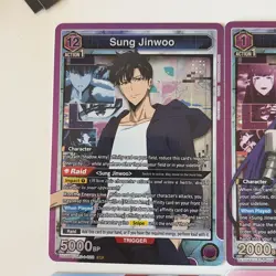 Solo Leveling Union Arena Lot of 8 SR & AP NM 2x Sung Jinwoo Included - Image 2