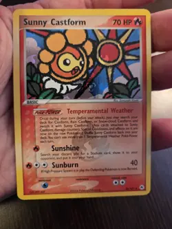 2004 Sunny Castform 26/101 EX Hidden Legends Reverse Holo Card - NM - Image 2