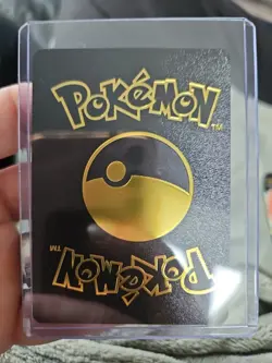 Pokemon Celebi Vmax Rainbow Black Foil Fan Art Vinyl Collector Card 199/198 - Image 2