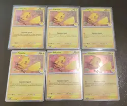 Pokemon Pikachu Celebrations Holo Promo Card 057/143 70 HP Lot Of 6 - Image 1