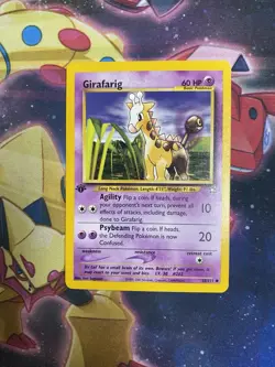 Girafarig Neo Genesis Pokemon Card 58/111 1st Edition LP - Image 1
