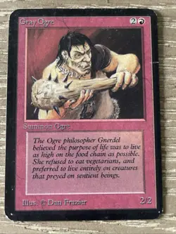 Gray Ogre Alpha Edition Magic The Gathering Trading Card MP/HP - Image 1