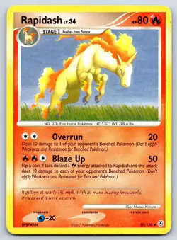 Rapidash - Diamond Pearl 59/130 Naoyo Kimura Pokemon 151 Card MP - Image 1