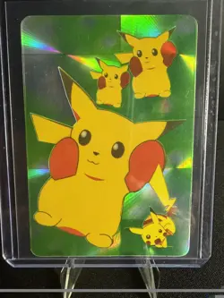 Pokemon Card Japanese - Pikachu - Bandai - Anime Collection - Holo - Image 1