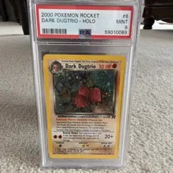 2000 Pokemon Team Rocket #6 Dark Dugtrio Holo PSA 9 - Image 1