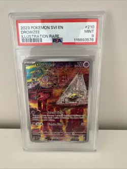 2023 POKEMON SVI EN-SCARLET & VIOLET ILLUSTRATION RARE #210 DROWZEE PSA 9 - Image 1