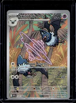 2025 Pokemon White Flare Swoobat Illustration Rare #120/086 - Image 1