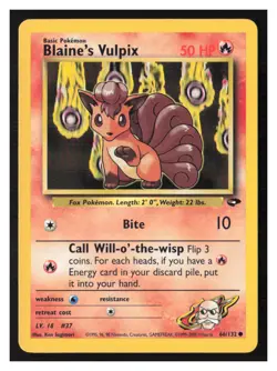 Blaine's Vulpix Gym Challenge #066/132 LP Pokemon - Image 1