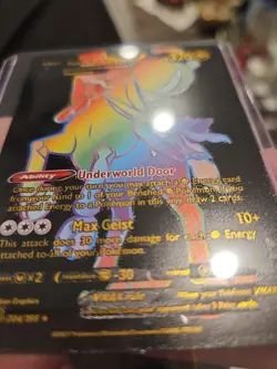 Shadow Rider Calyrex Vmax Rainbow Black Foil Fan Art Vinyl Collector Pokemon - Image 5