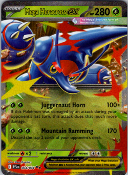 🔥Pokemon - Mega Heracross ex - 004/094 - Double Rare - Phantasmal Flames - NM🔥 - Image 1