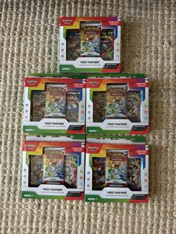 Pokemon - First Partner Illustration Collection Series 1 - Lot of 5 - Image 1